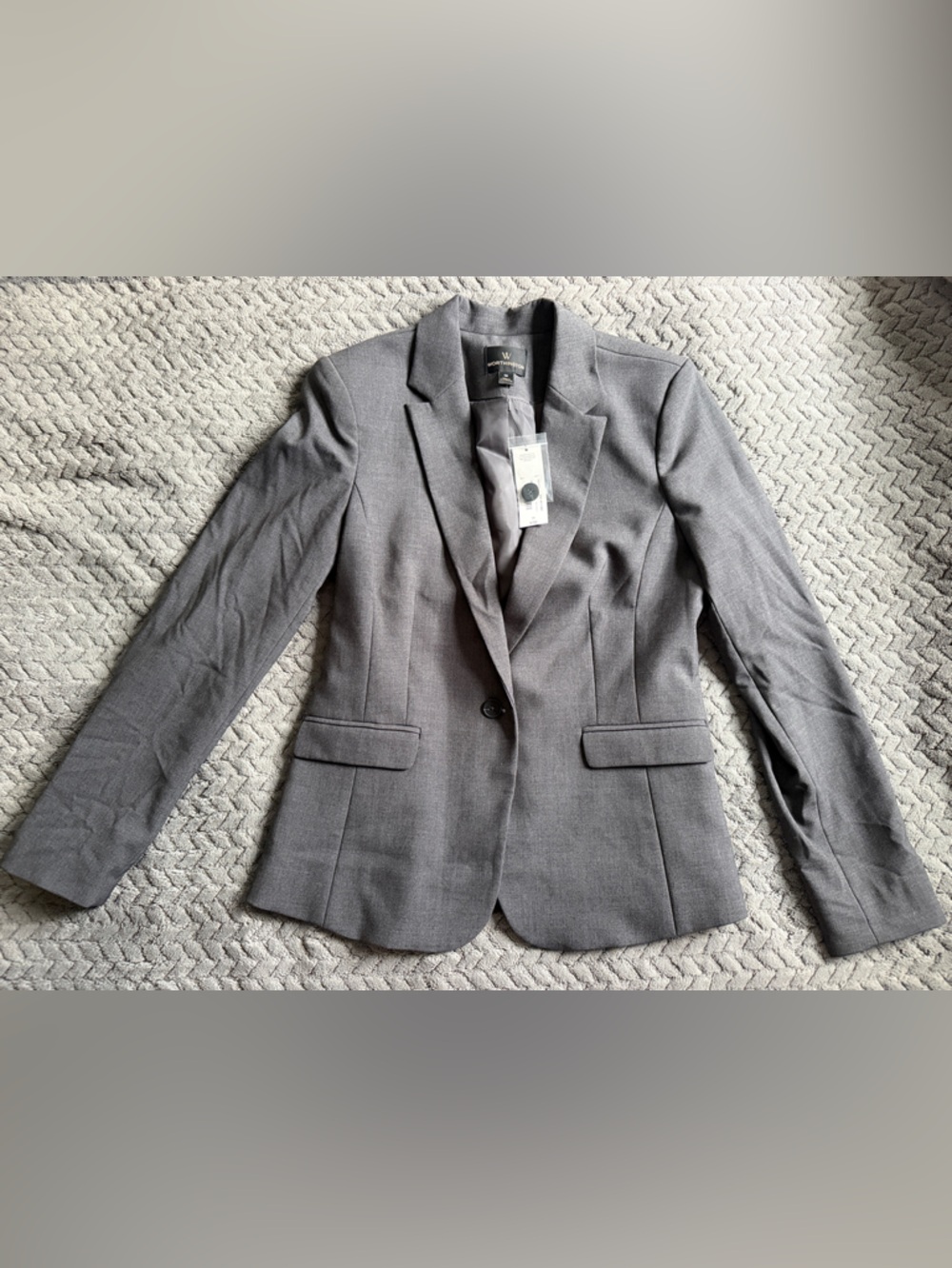 Worthington Gray Tailored Blazer - Single Button